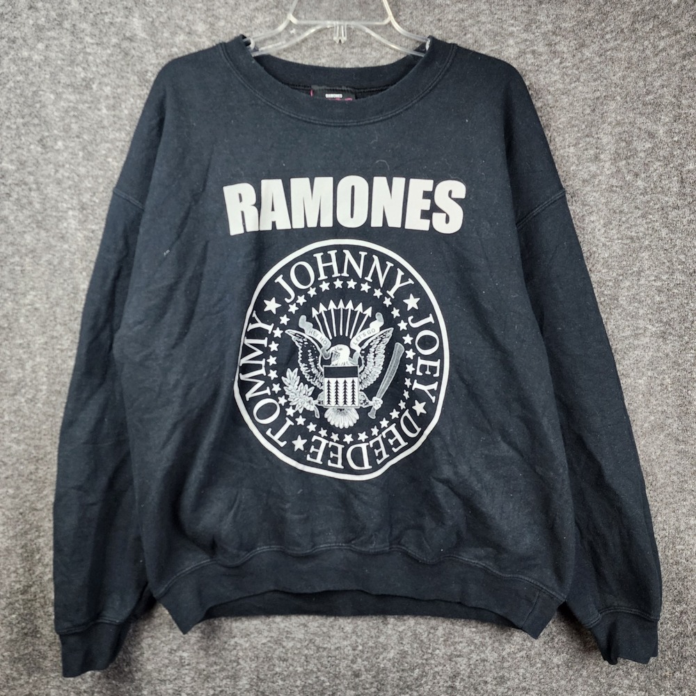 Ramones Presidential Seal Graphic Sweatshirt Unisex Large Black Punk Rock Band